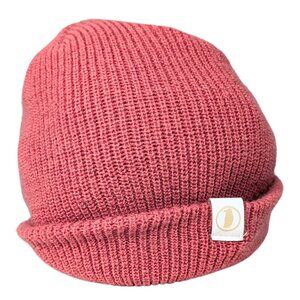 Soft Acrylic Salmon Pink Knit Beanie Hat